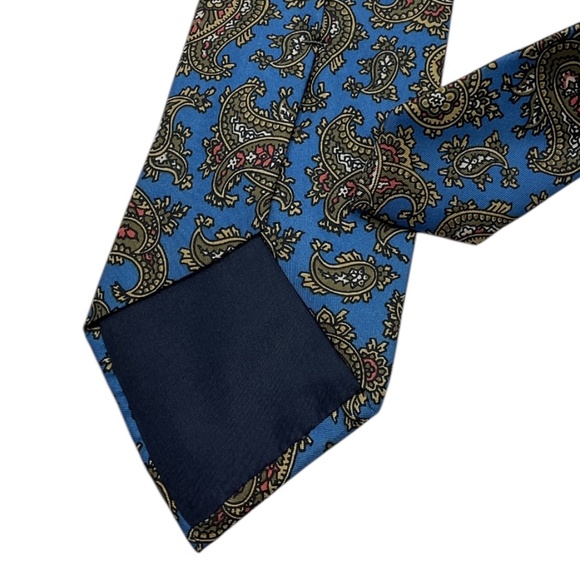 CHARVET XL Blue/Green Paisley Silk LUXURY Tie FRANCE - Picture 5 of 5